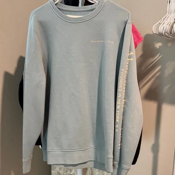 Abercrombie & Fitch Sky Blue Crewneck Fleece - Picture 1 of 4
